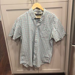 Short sleeve Ben Sherman plaid shirt. Pastel xl